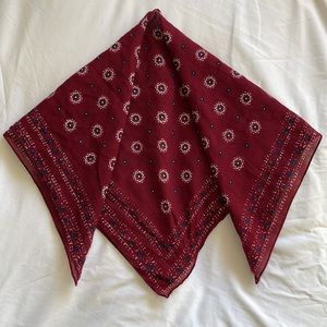 Madewell | Printed Bandana | Burgundy | OS
